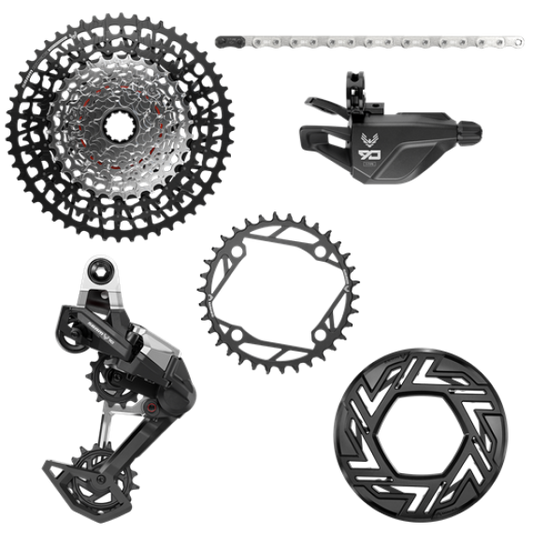 Grupo de Peças SRAM 90 T-Type Eagle A1 p/ E-Bike 34T 104 BCD